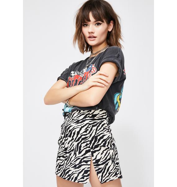 motel pelmet skirt 90's zebra