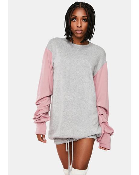 zip up sweatshirt dress