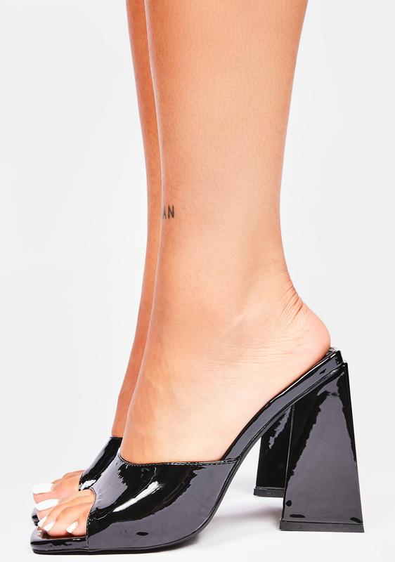 black peep toe block heels