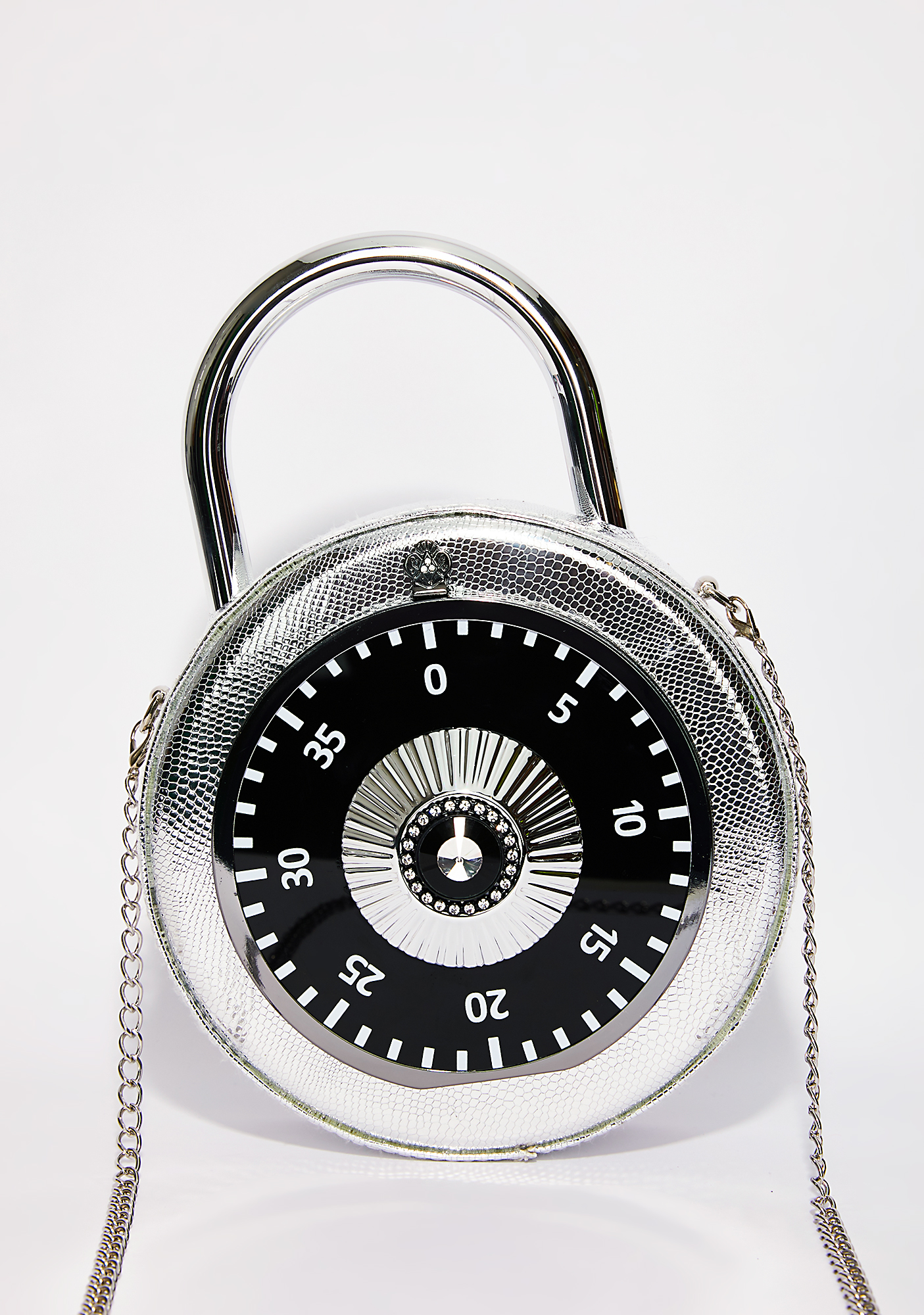 Combination Lock Silver Crossbody Bag Dolls Kill
