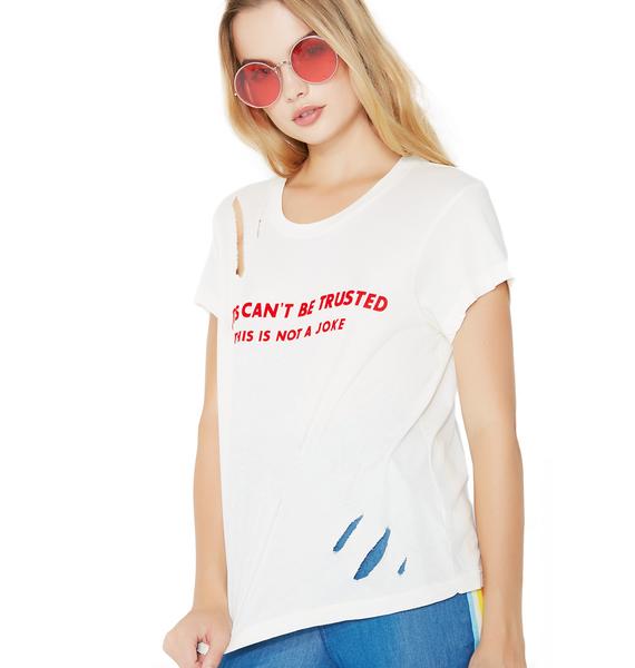 Wildfox Couture Cats Can’t Be Trusted Thrashed No9 Tee | Dolls Kill