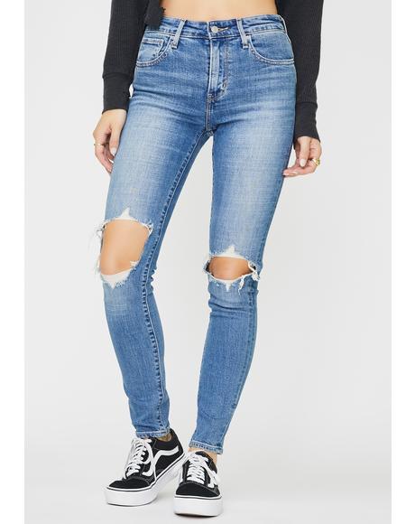 721 high rise skinny jeans rugged indigo