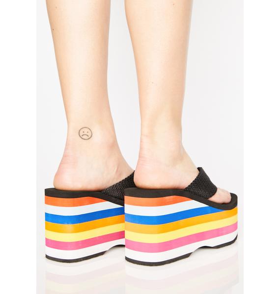 rocket dog rainbow flip flops