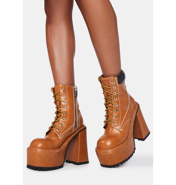 Dolls Kill x Bratz Lady Boss Combat Boots Dolls Kill