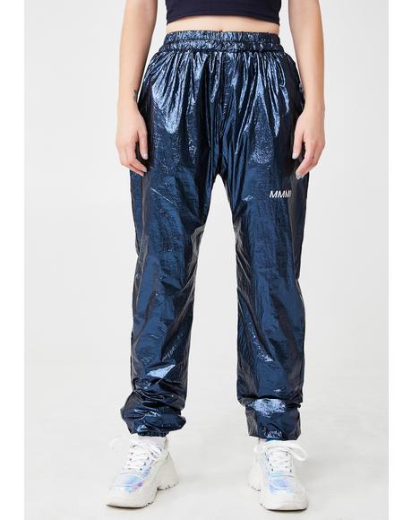 metallic sweatpants