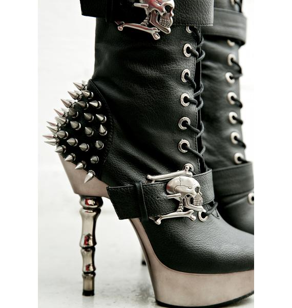 demonia spiked boots