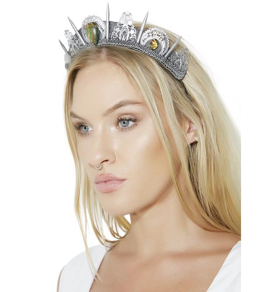Loschy Designs Silver Abalone Crown | Dolls Kill