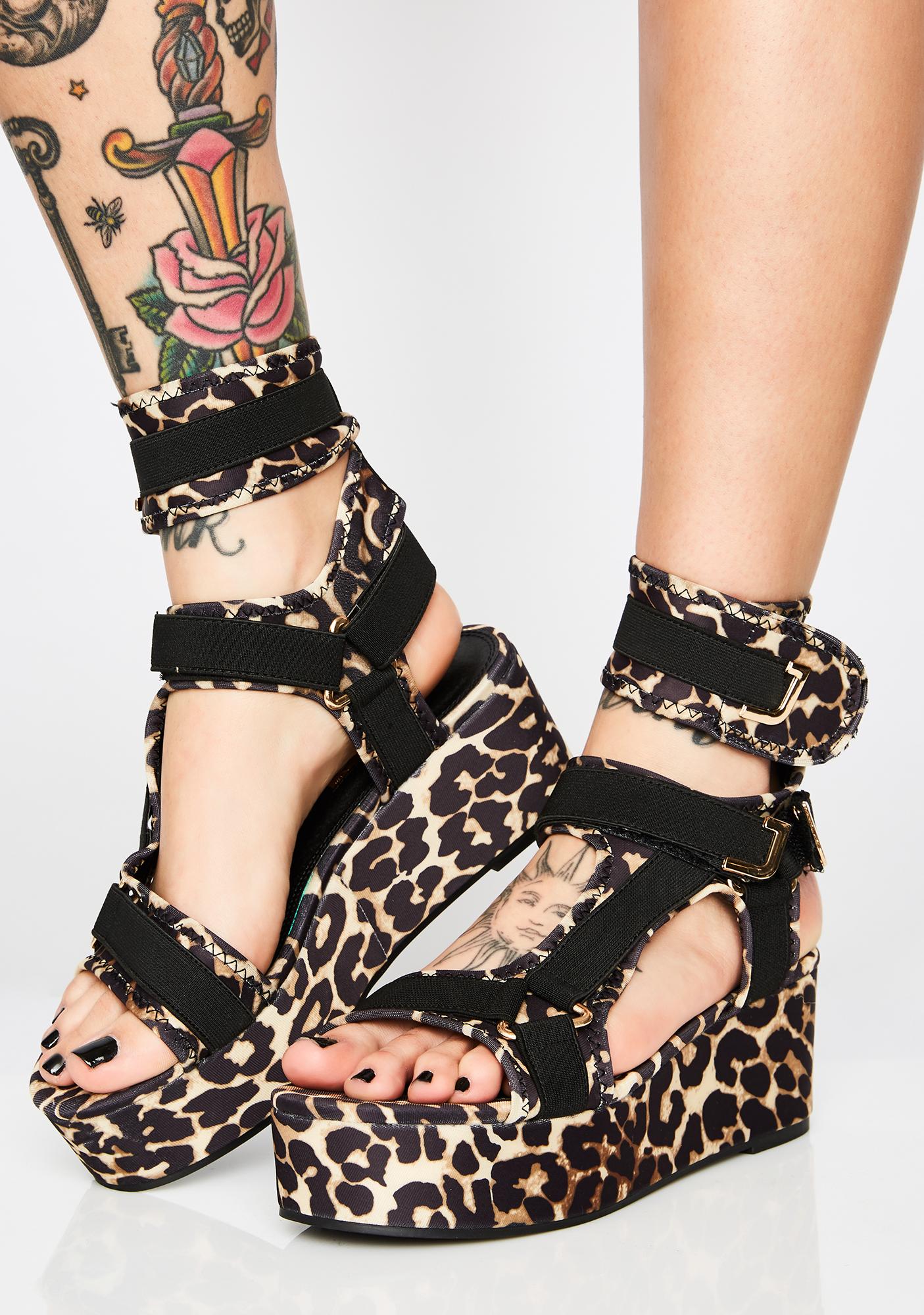 cheetah print platform sandals