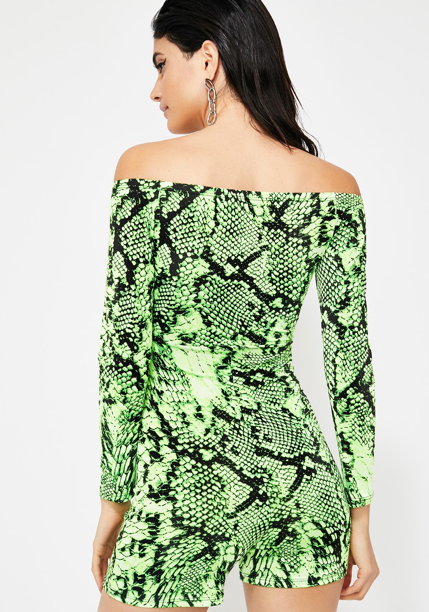 lime green snakeskin jumpsuit