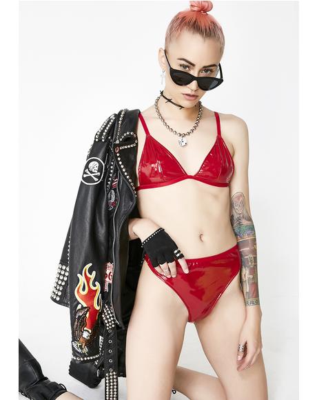 Fire Signalz Vinyl Bra