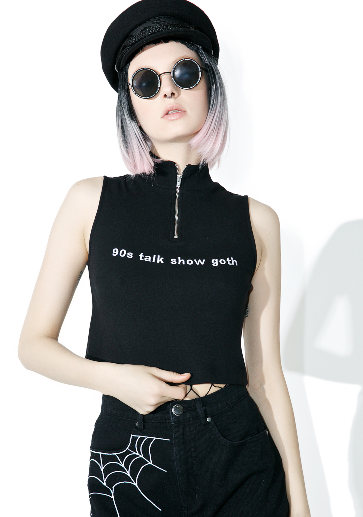 Disturbia Talk Show Crop Top | Dolls Kill