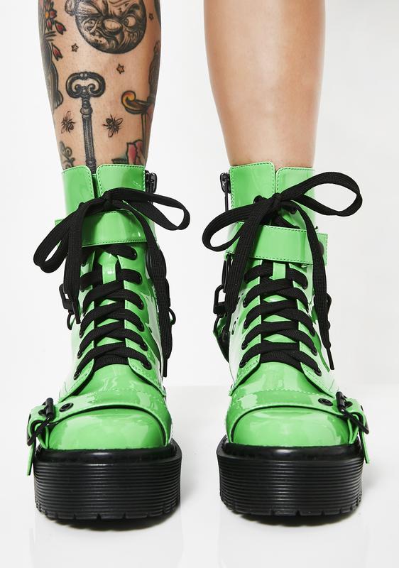 toxic slime combat boots