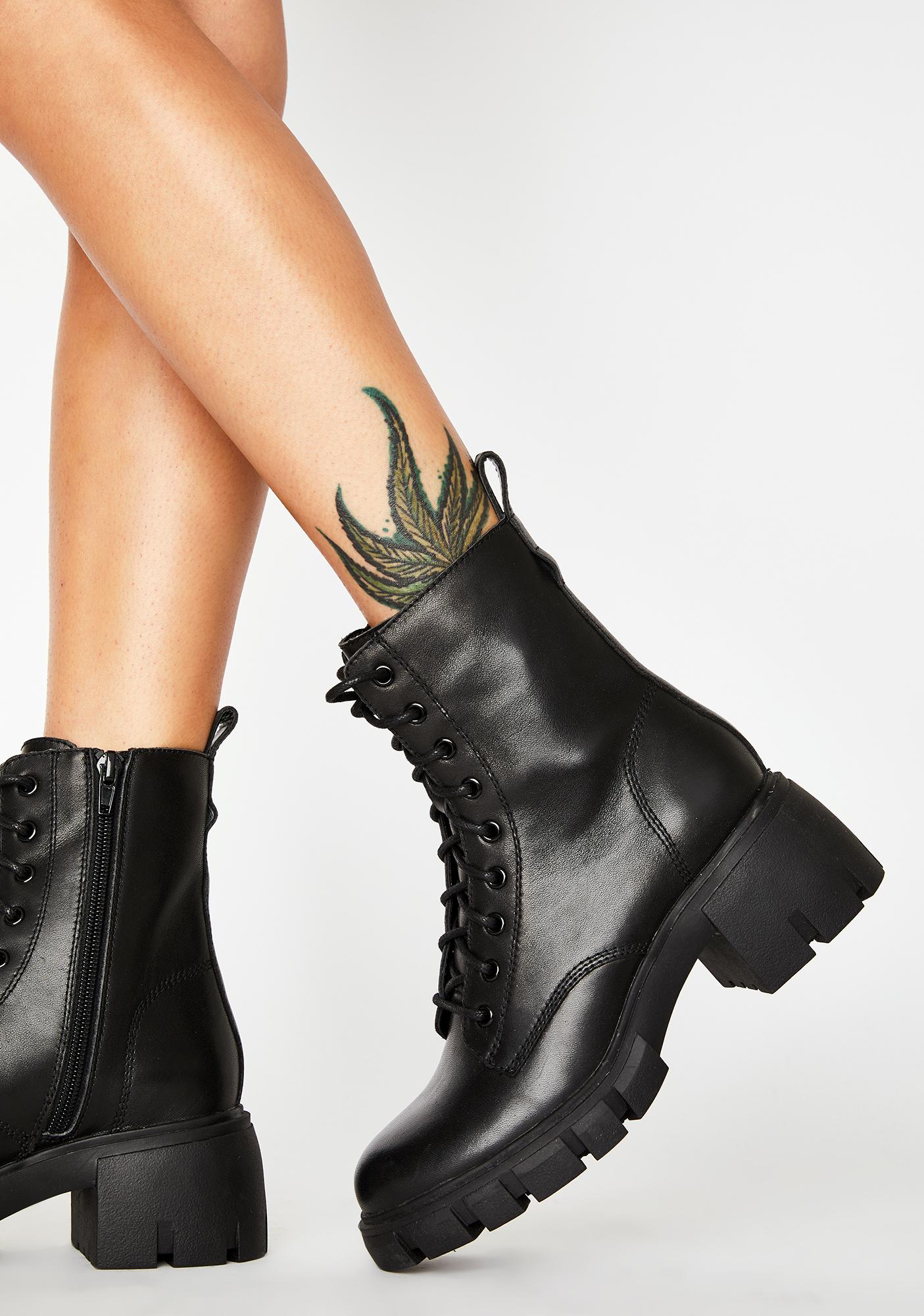 steve madden heeled combat boots