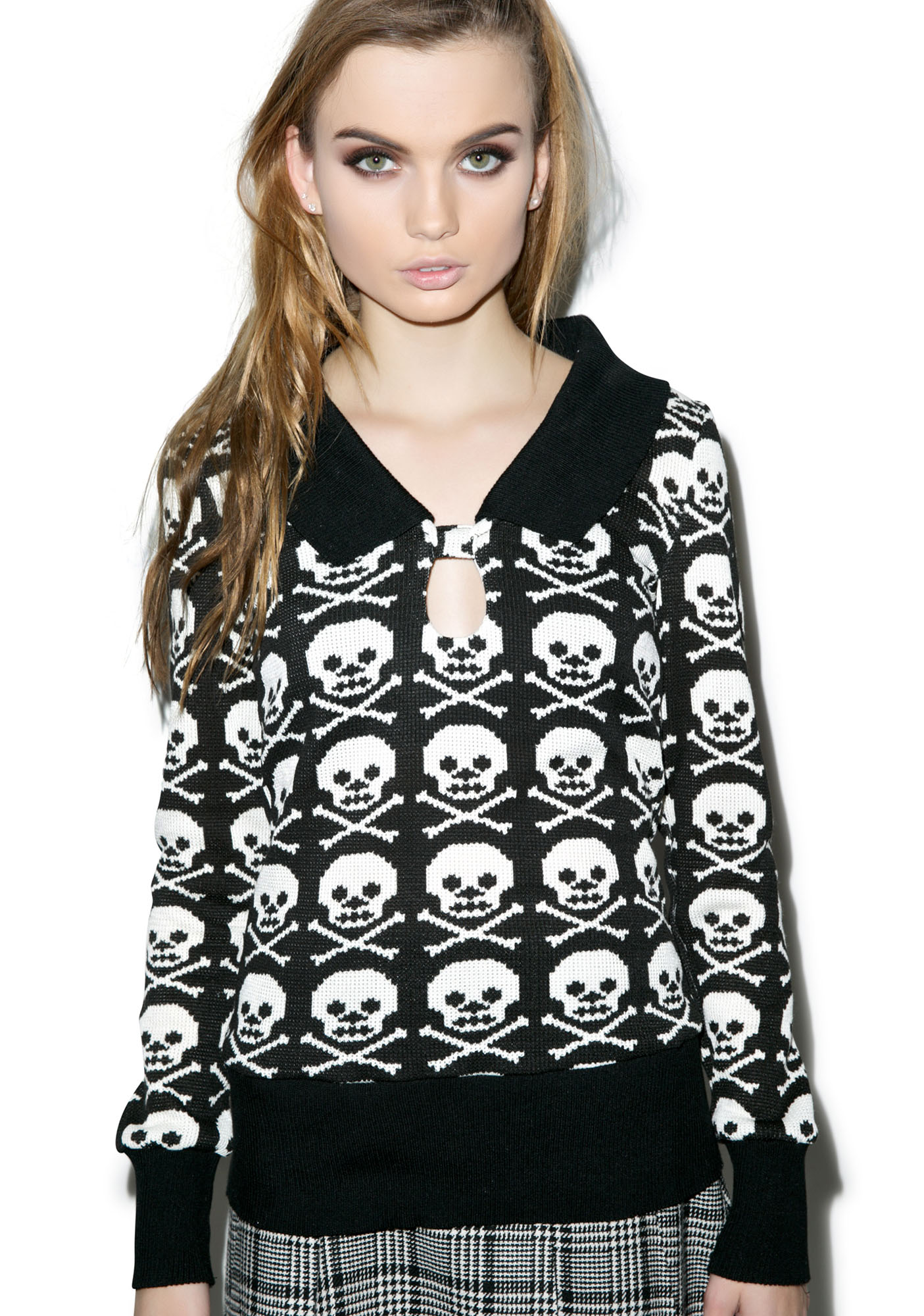 Jawbreaker Skull N' Crossbonez Sweater Dolls Kill