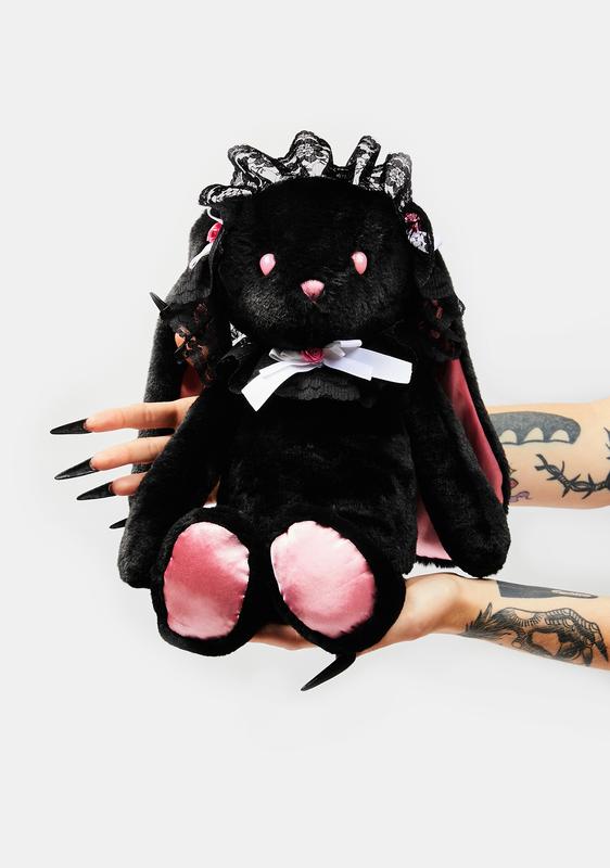 black bunny plush
