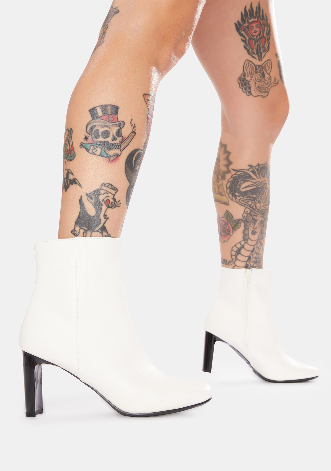 acrylic heel booties