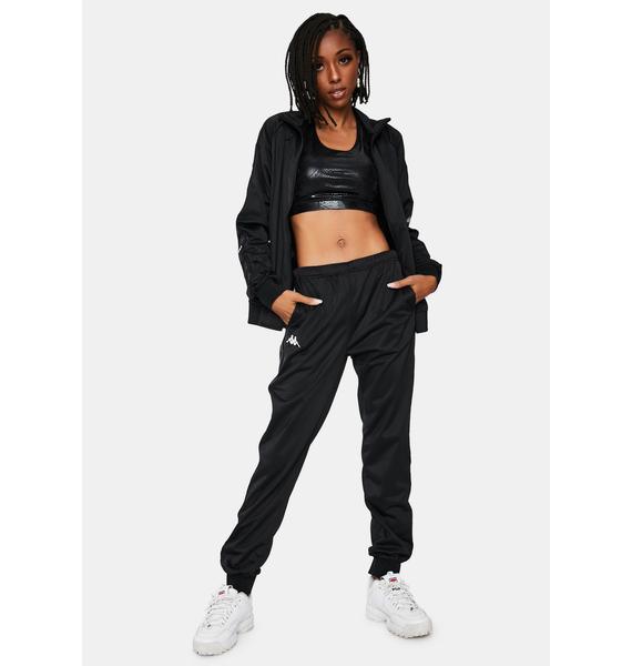 kappa black joggers