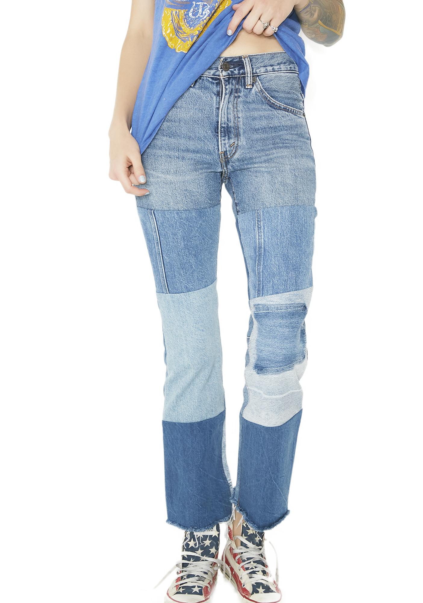 levi's orange tab 517 cropped boot cut jeans
