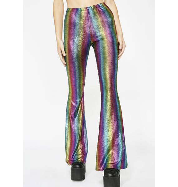 flared pants glitter