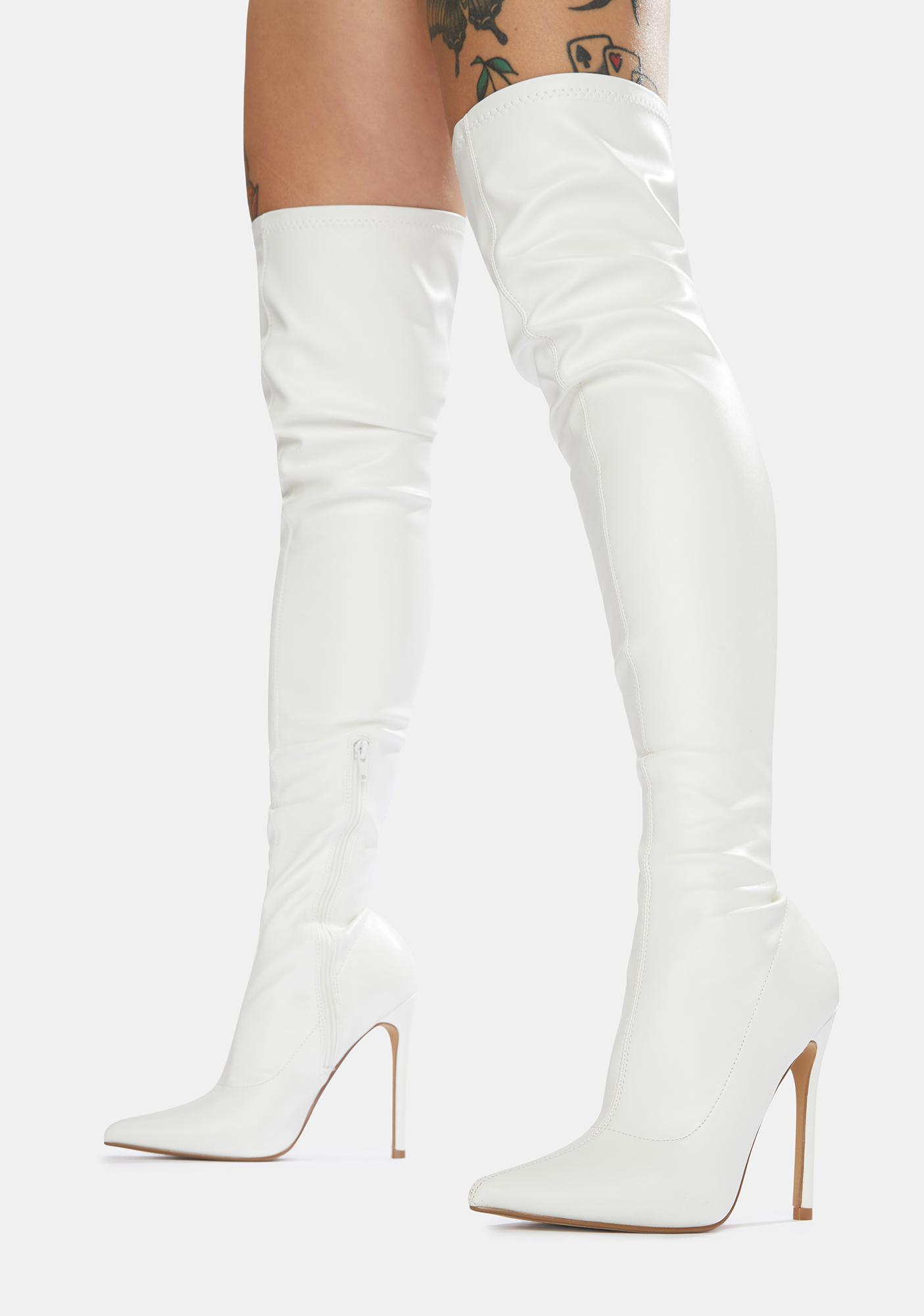 white stiletto boots