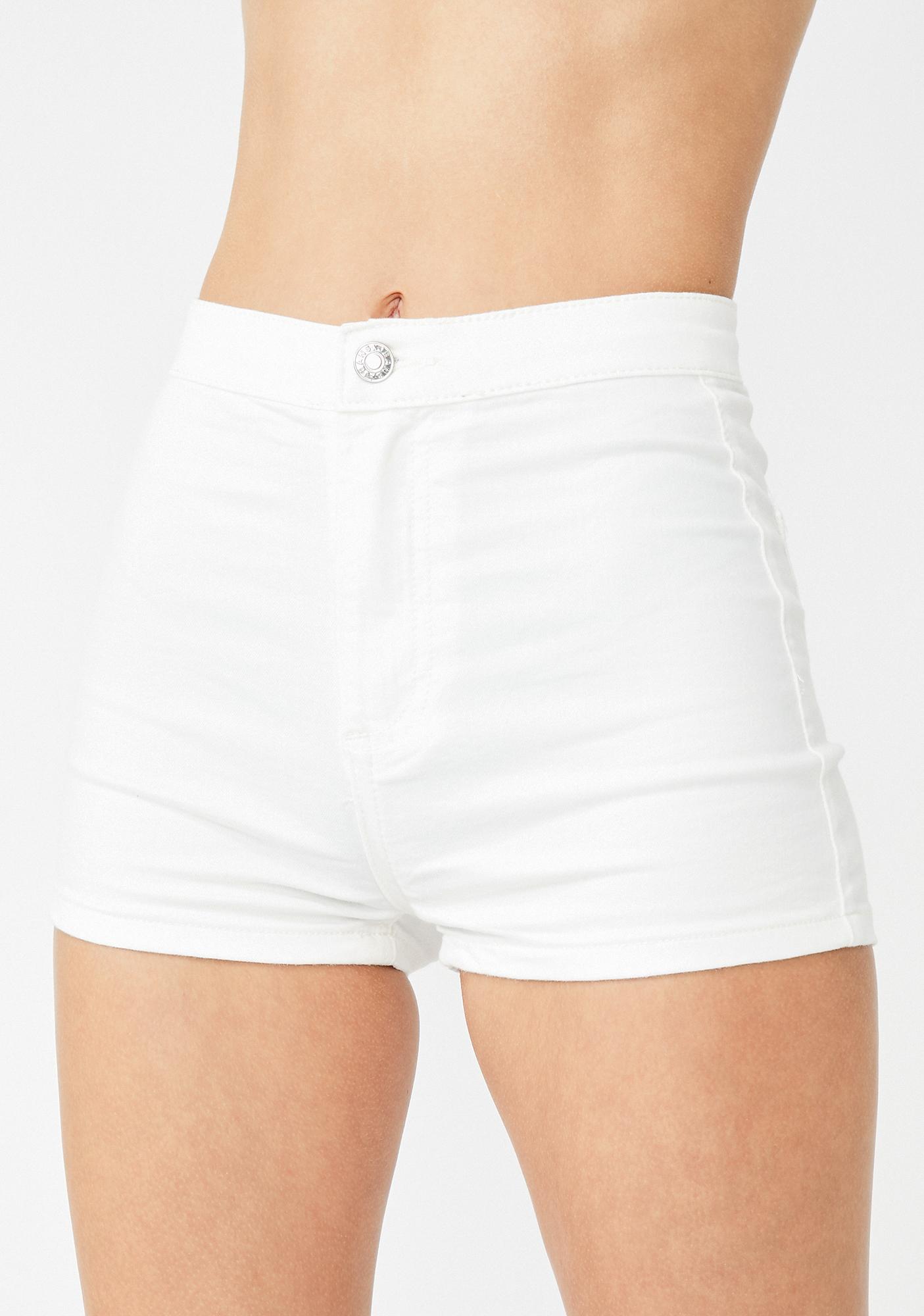 White mini shorts Clearance