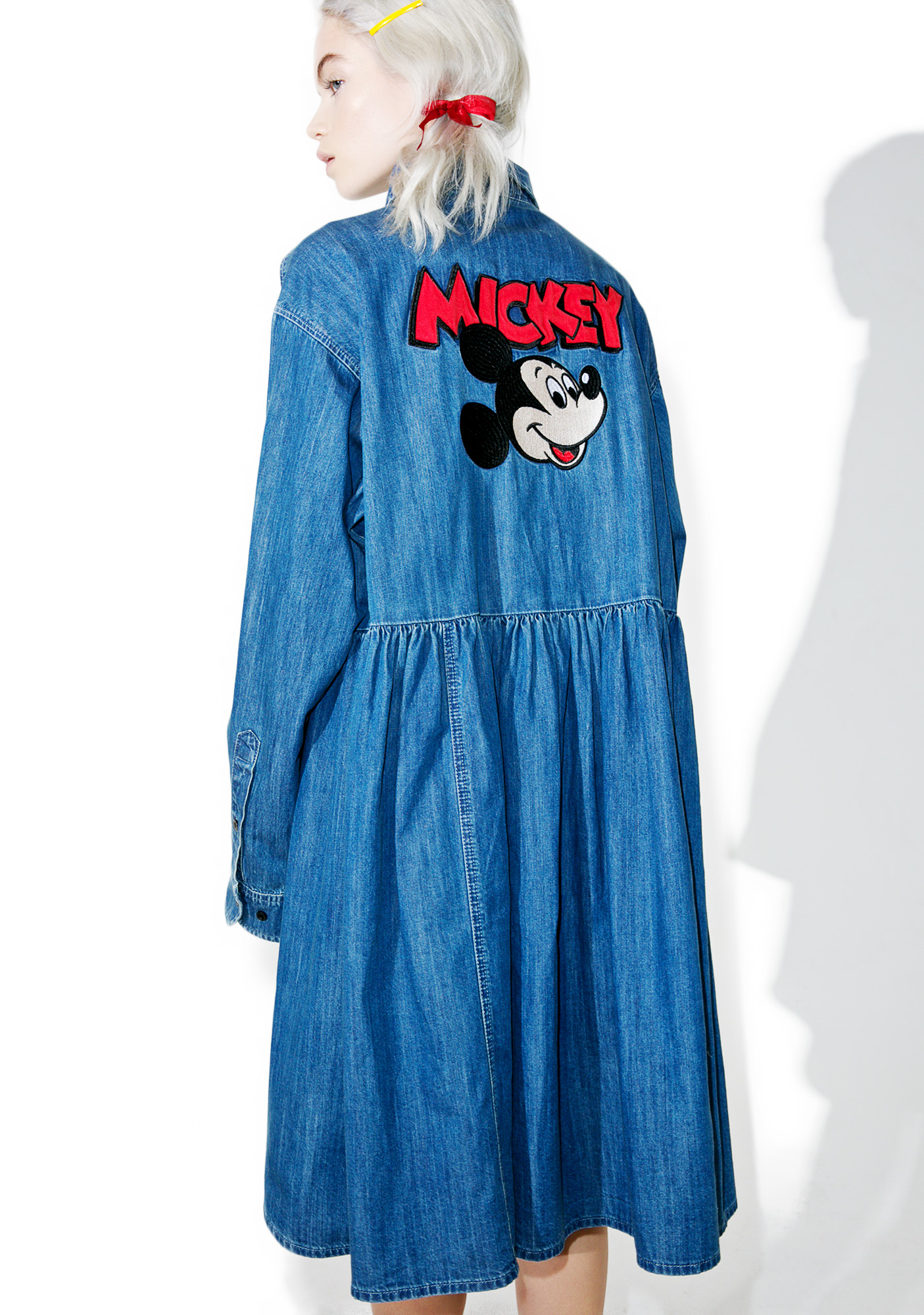mickey mouse denim dress