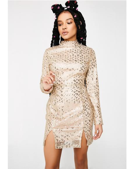 Pop The Bubbly Sequin Dress