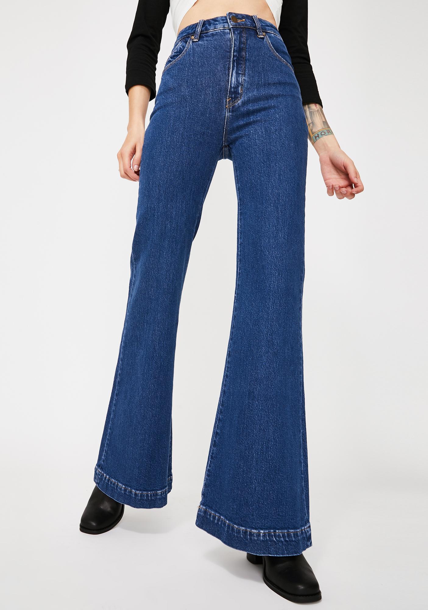rollas flared jeans