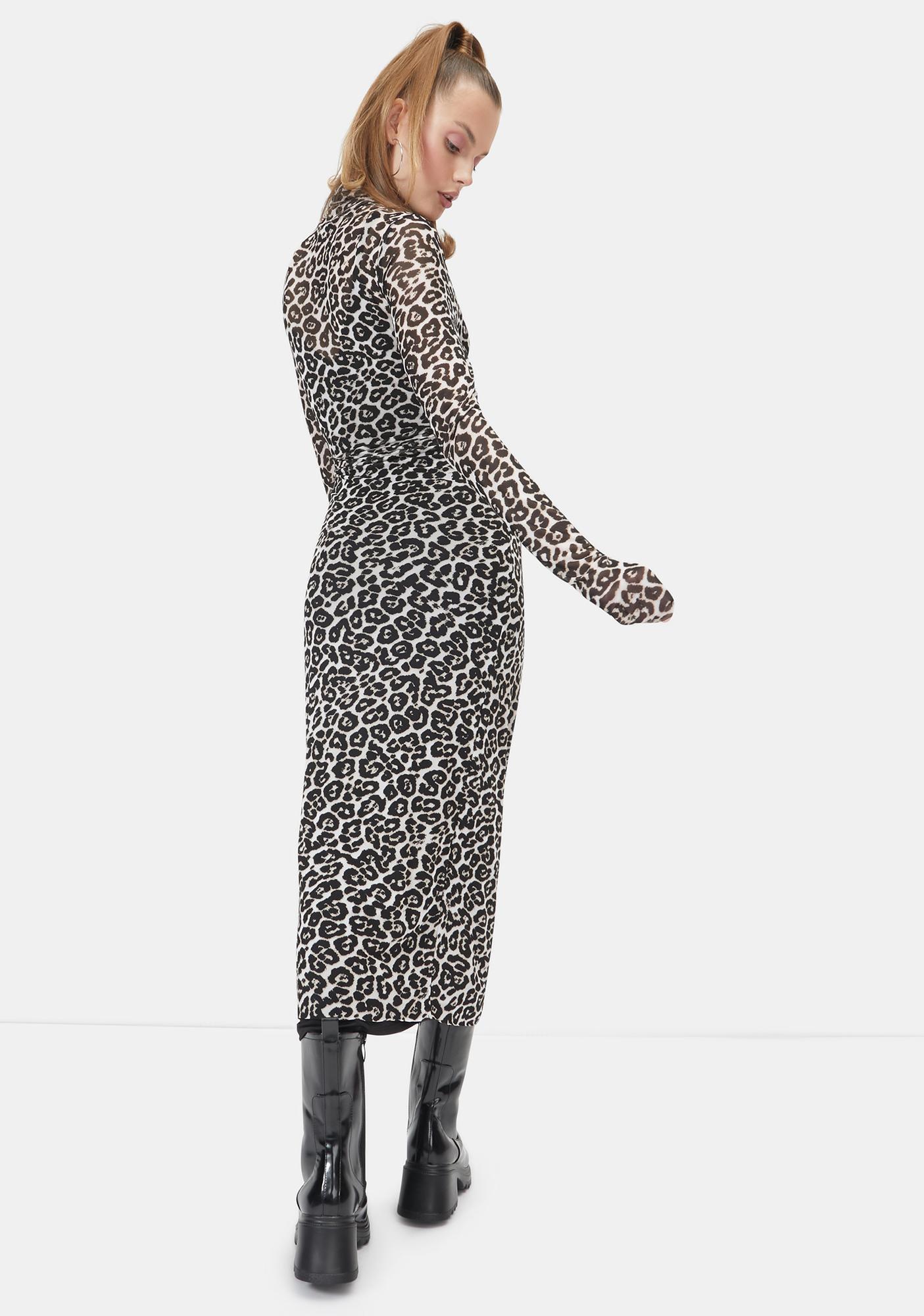 afrm leopard dress
