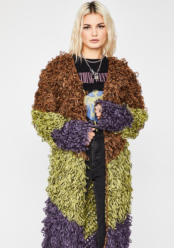 dolls kill rainbow cardigan