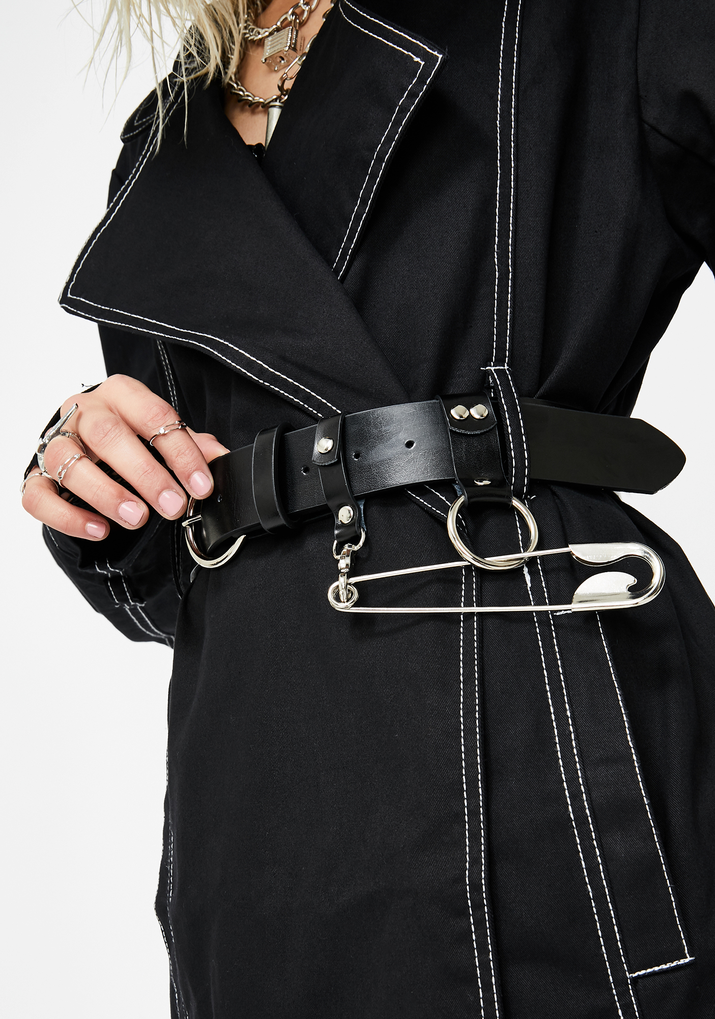 Safety Pin ORing Buckle Waist Belt Dolls Kill