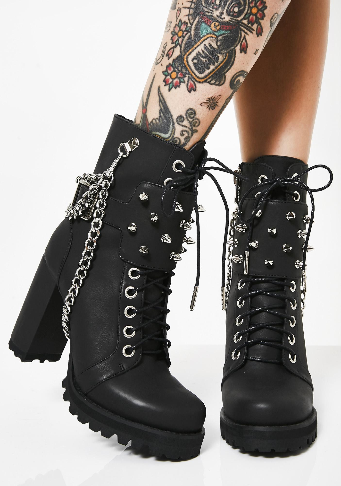 Current Mood Wilder Life Spiked Boots 