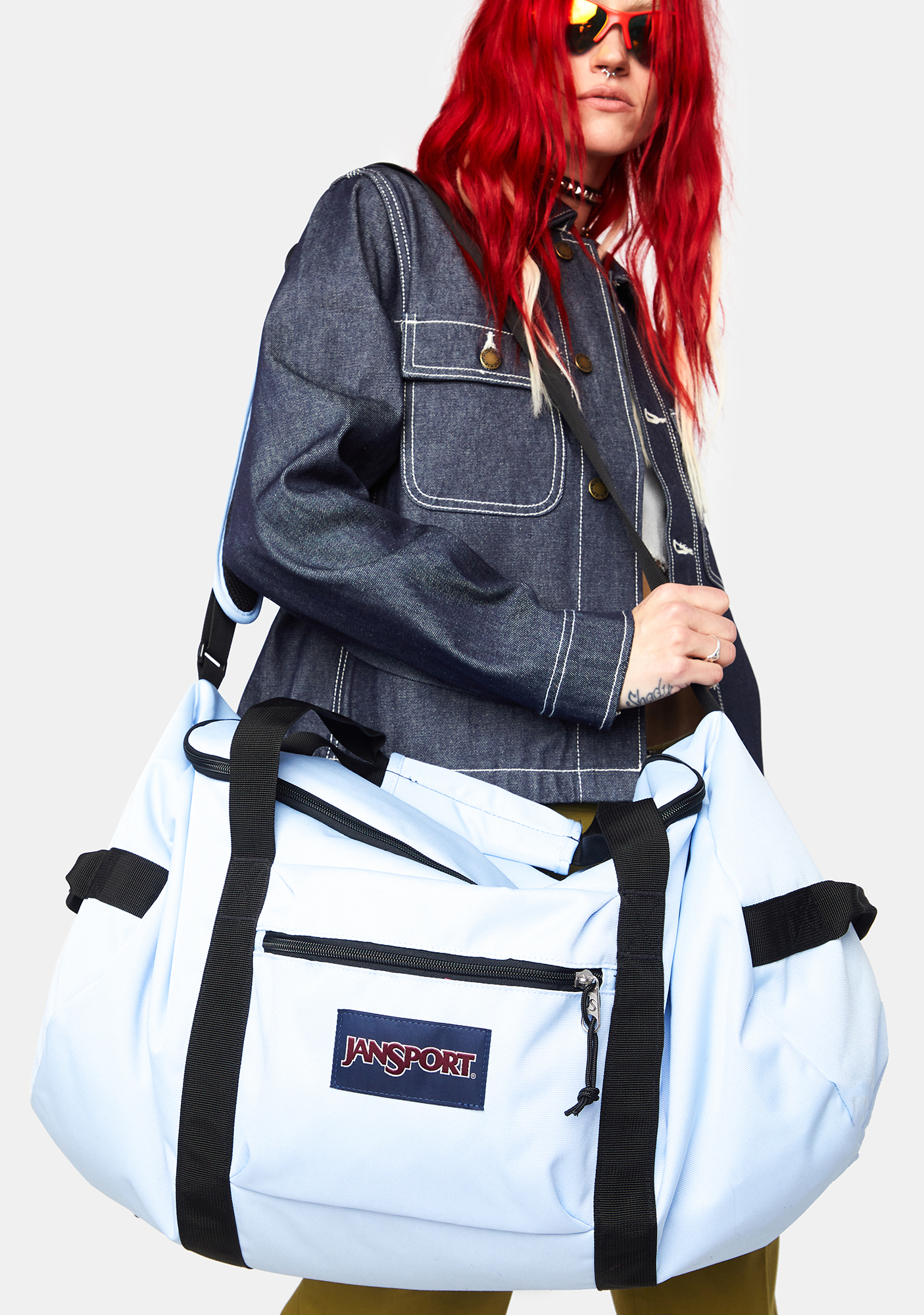 JanSport Hydrangea Super Break Away Duffel Bag Dolls Kill