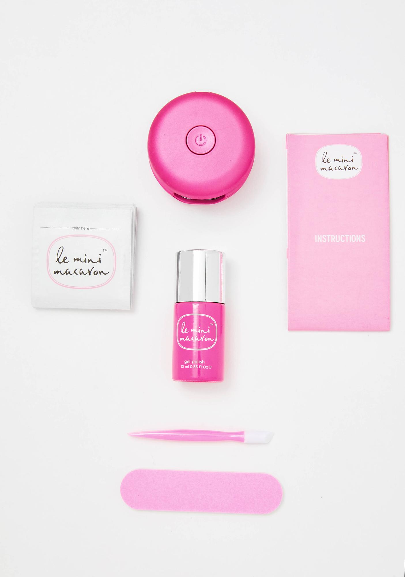 Le Mini Macaron Strawberry Pink Gel Manicure Kit | Dolls Kill