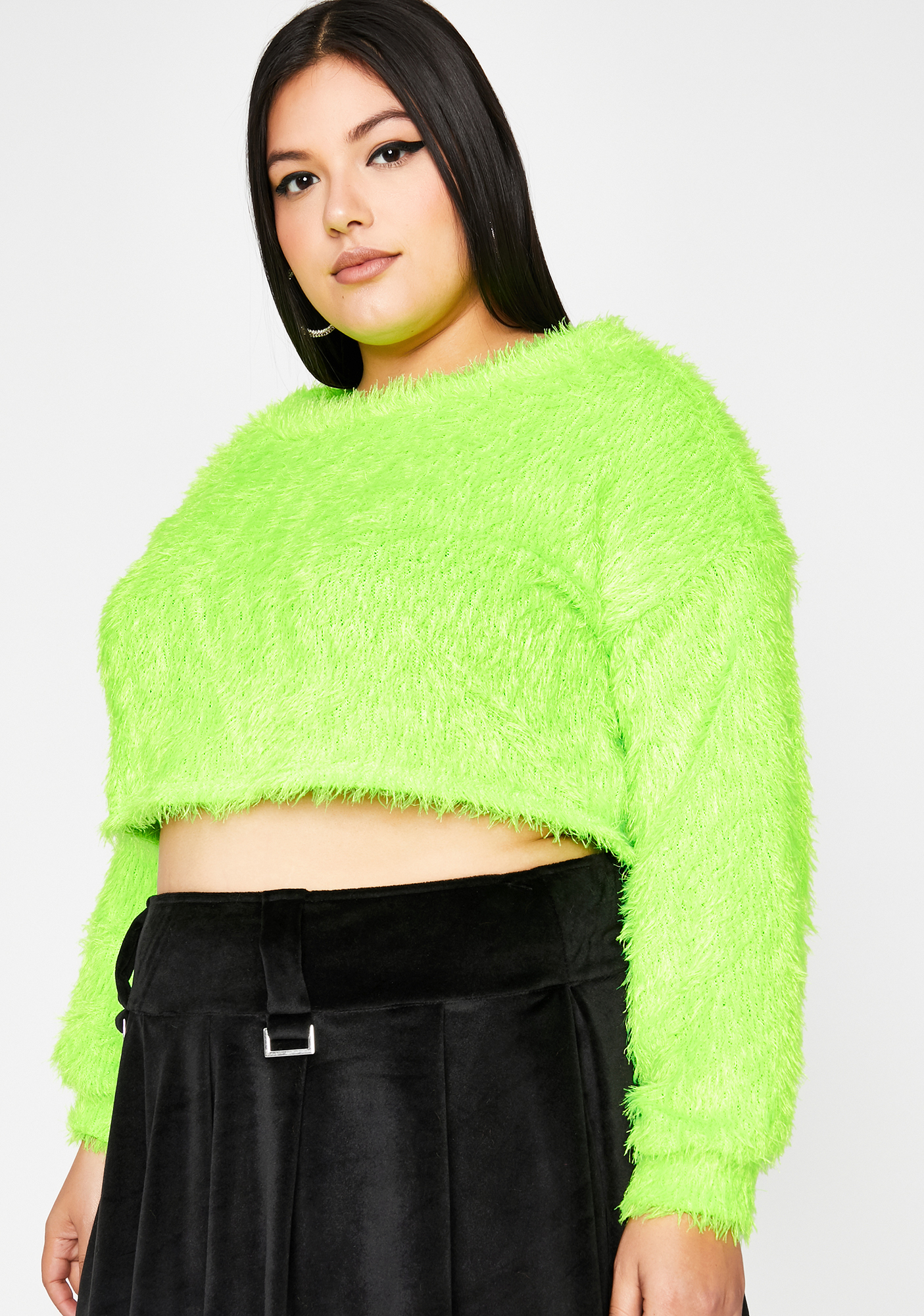 plus crop sweater