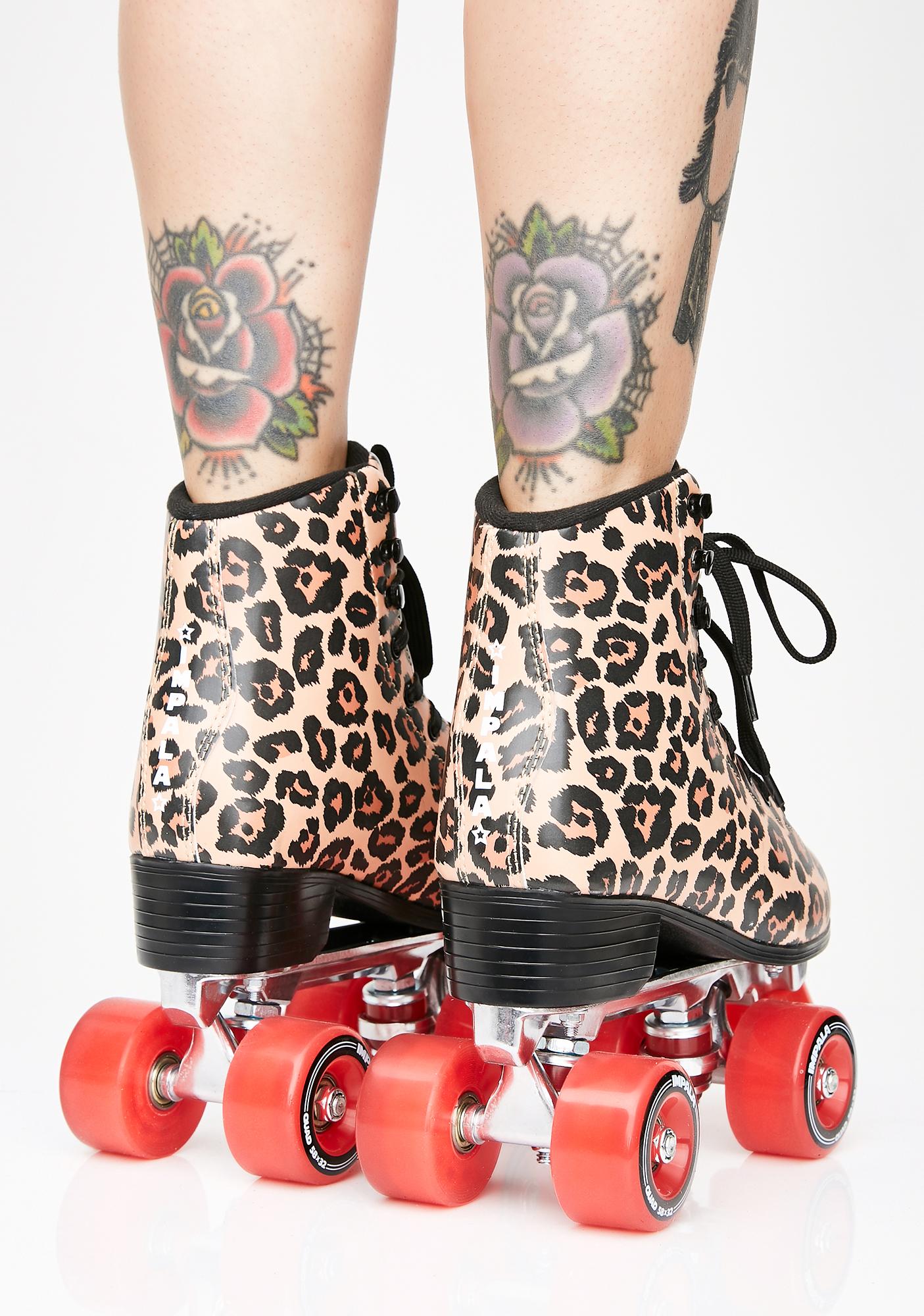 Impala Rollerskates Leopard Roller Skates | Dolls Kill