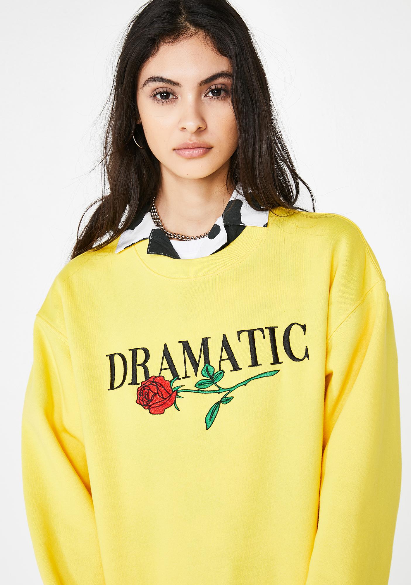 yellow graphic sweatshirt