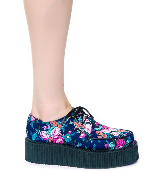 T.U.K. Floral Round Mondo Creeper | Dolls Kill