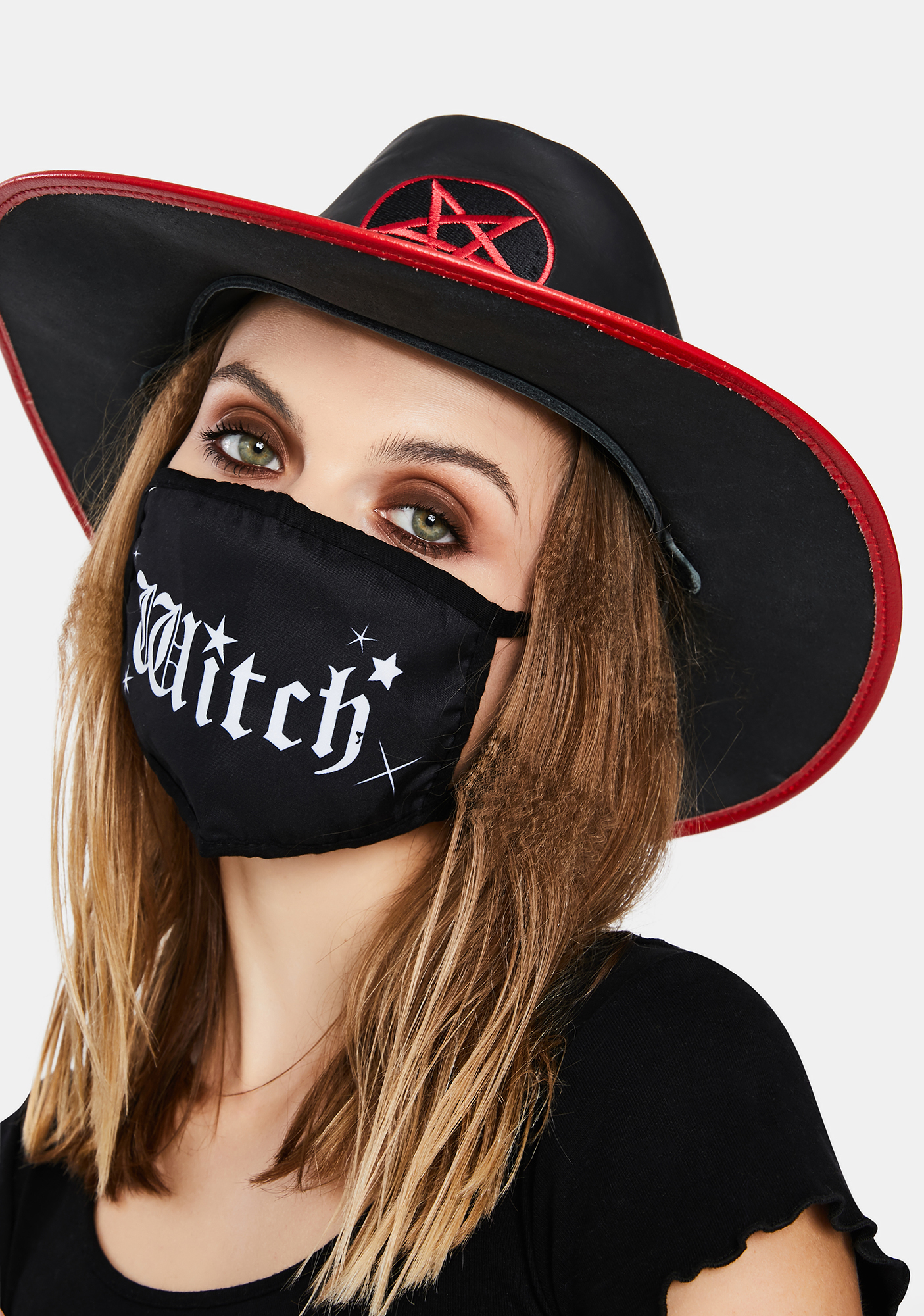 Witch Face Mask - Black | Dolls Kill