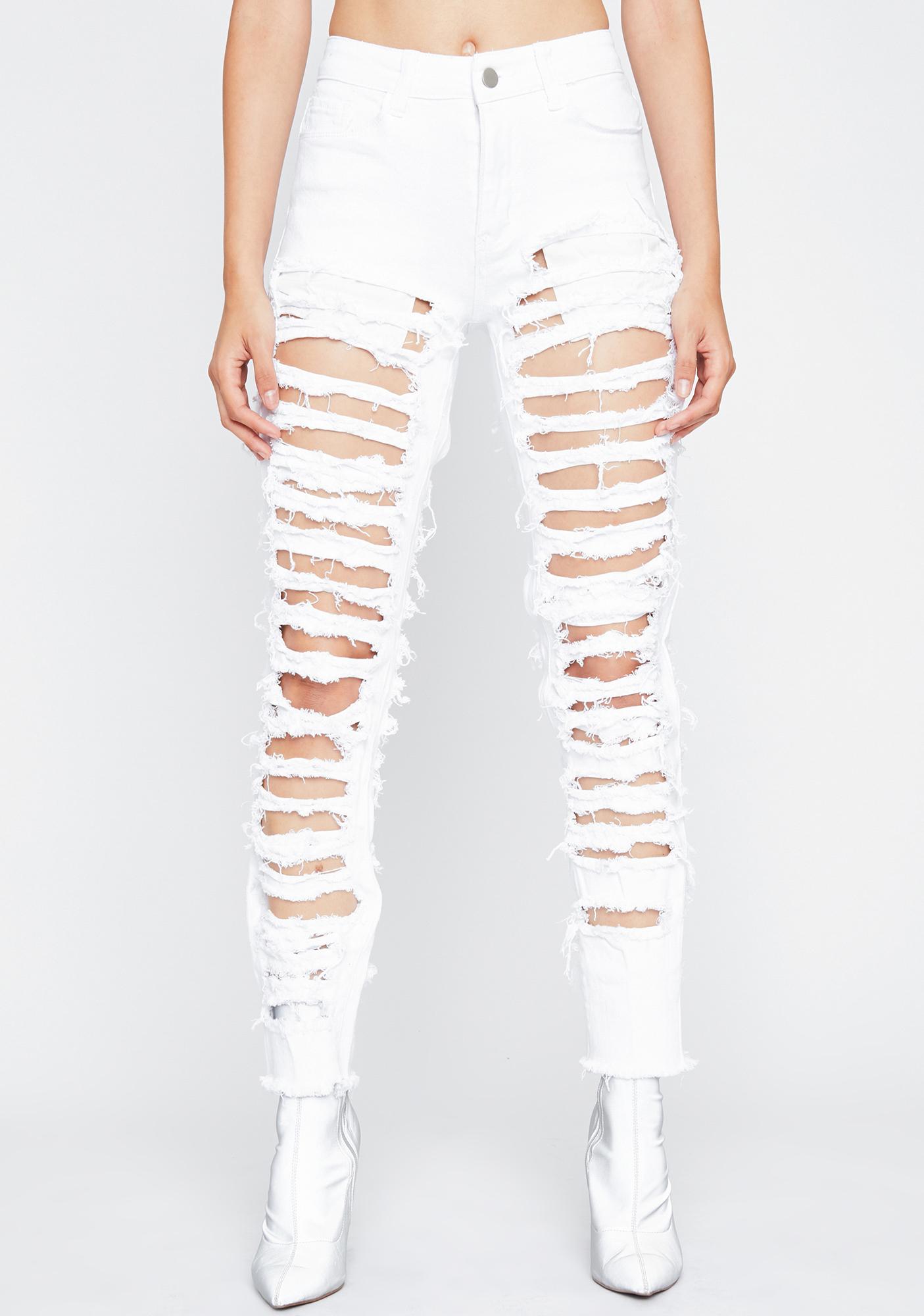 super ripped jeans front and back