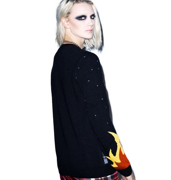killstar burning church sweater