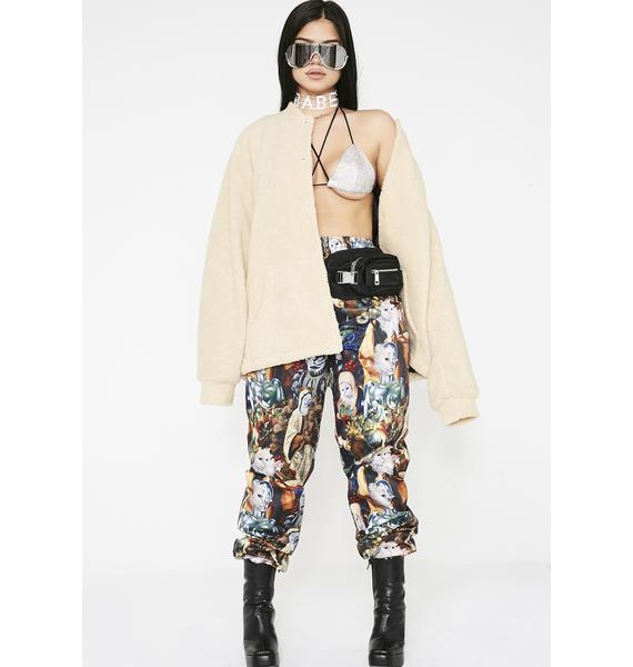 pill sherpa varsity jacket