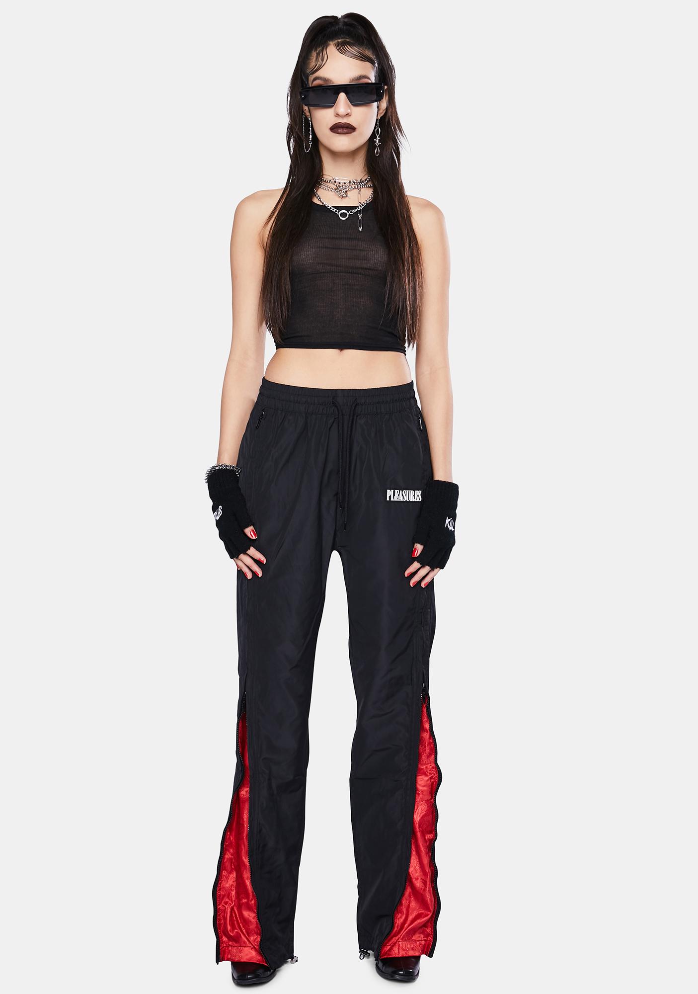 pleasures track pants