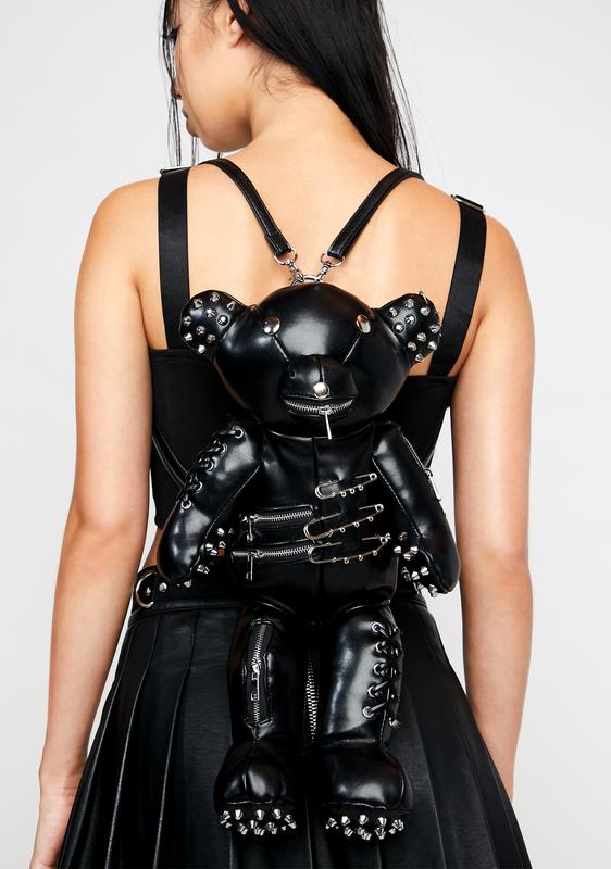 leather teddy bear backpack