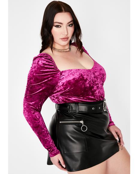 BB The Grass Is Greener Velvet Top