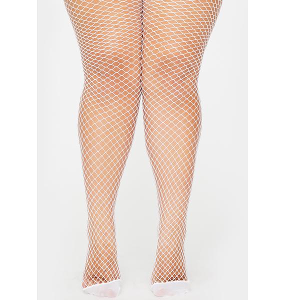 Plus Size Tights White Dolls Kill