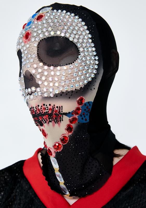 Halloween Jeweled Skull Mask  Dolls Kill