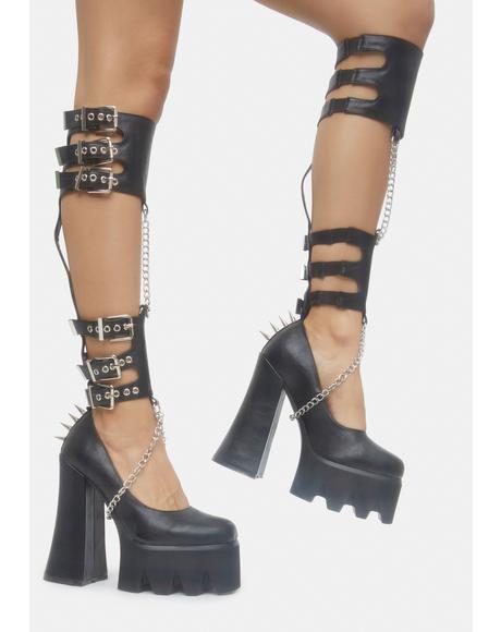 lamoda patent entering paradise platform heels
