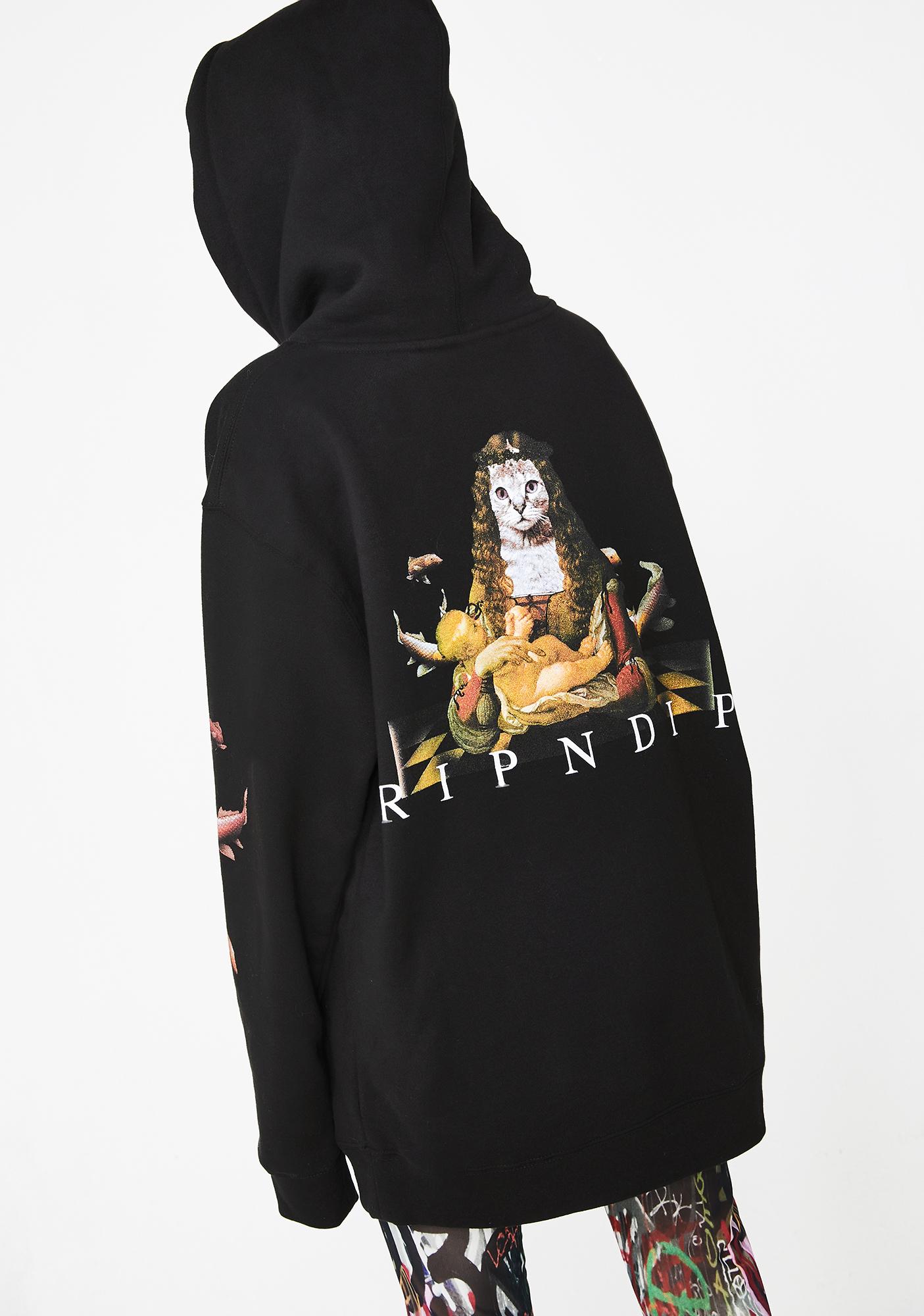 ripndip mother fish baby black hoodie