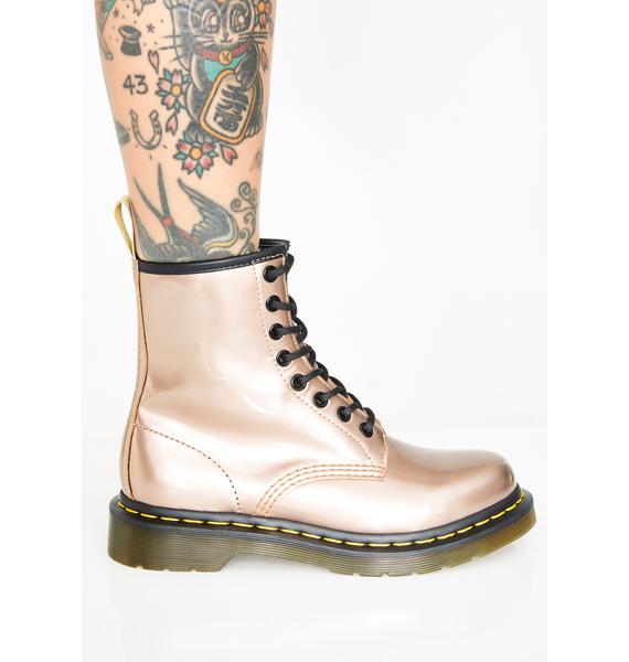 rose gold doc martens